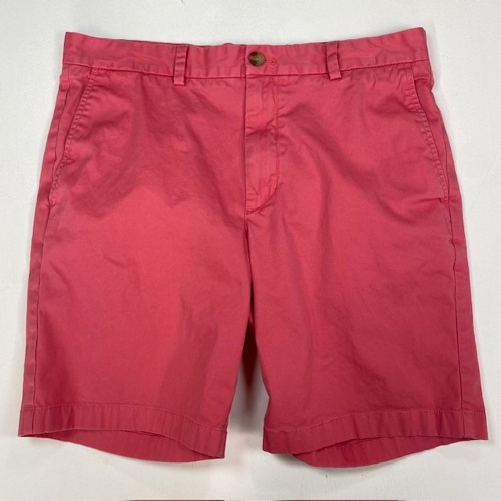 Vineyard Vines Breaker Shorts Mens 34 Coral Pink Stretch Cotton Chino 1H0462